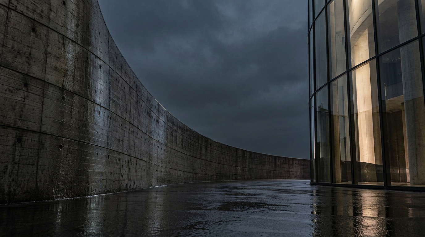 Fachada de concreto contemporânea